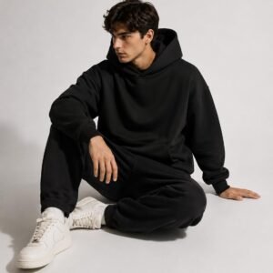 black oversize hoodie